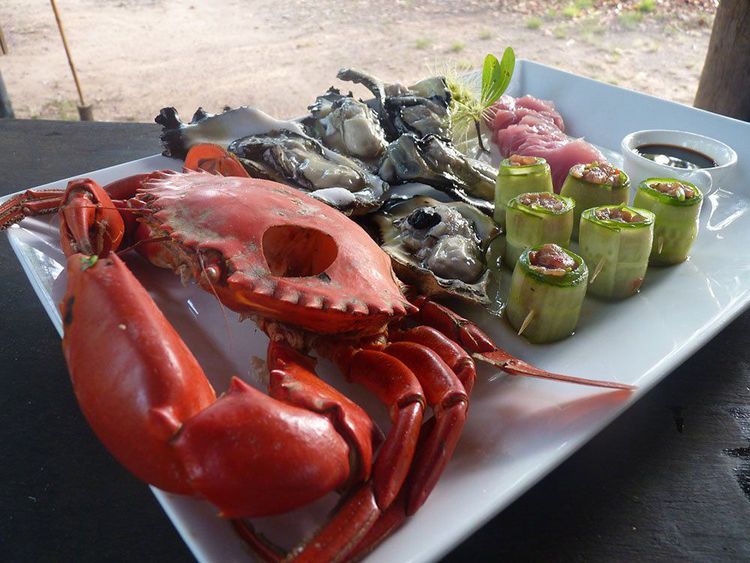 "Mud Crab" et huîtres sauvages, Péninsule de Cobourg, Territoire du Nord