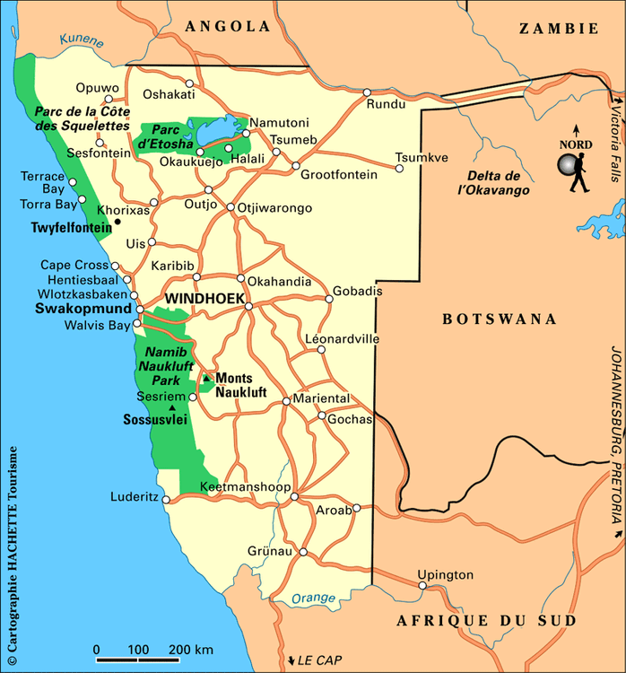 Carte Namibie - Plan Namibie