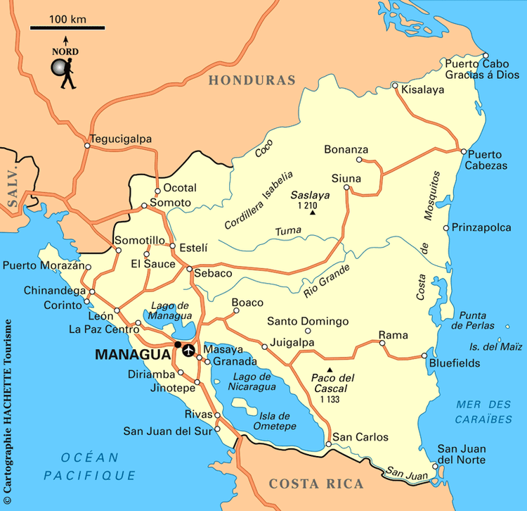 Carte Nicaragua - Plan Nicaragua