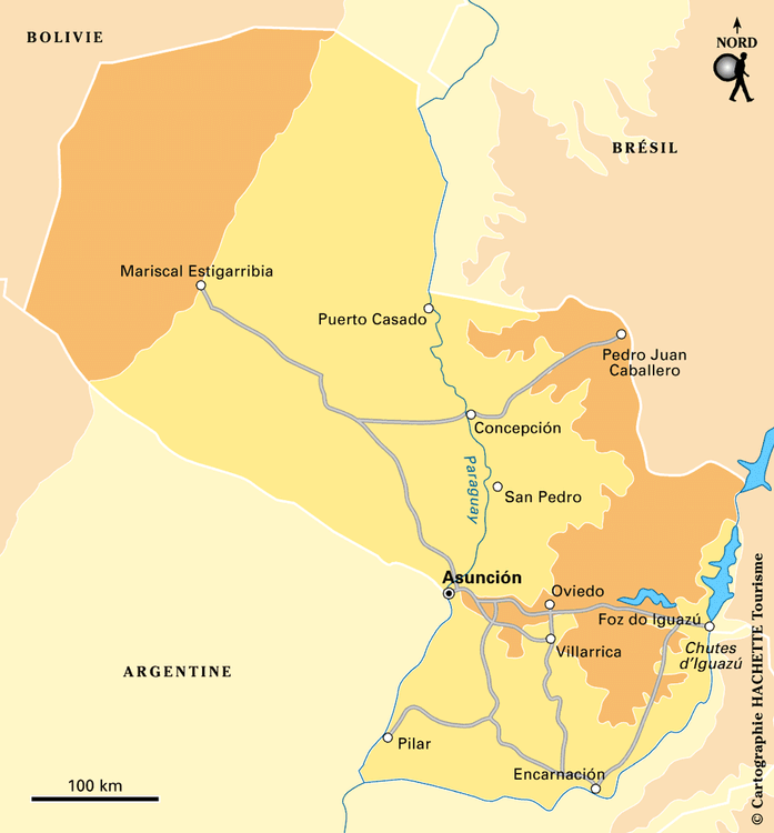Carte Paraguay - Plan Paraguay