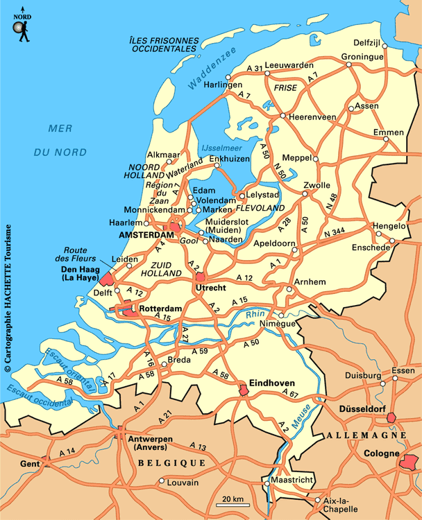 Carte Pays-Bas - Plan Pays-Bas