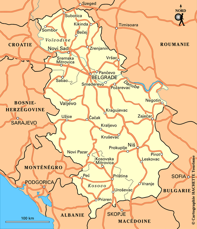 Carte Serbie - Plan Serbie