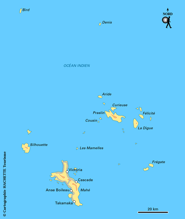 Carte Seychelles - Plan Seychelles
