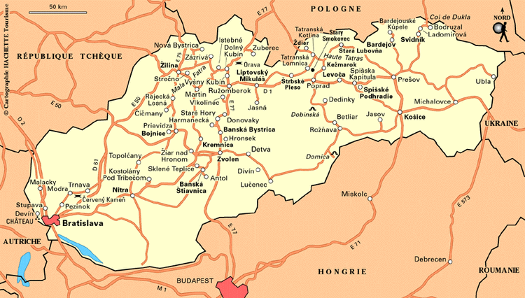Carte Slovaquie - Plan Slovaquie