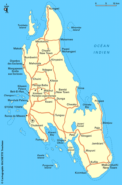 Carte Zanzibar - Plan Zanzibar
