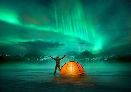Aurores polaires Camping Nature