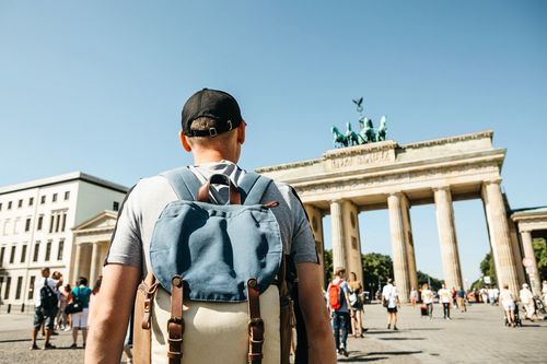 Berlin Porte de Brandebourg Touriste