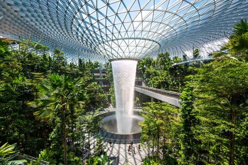 Cascade de l'aéroport de Singapour