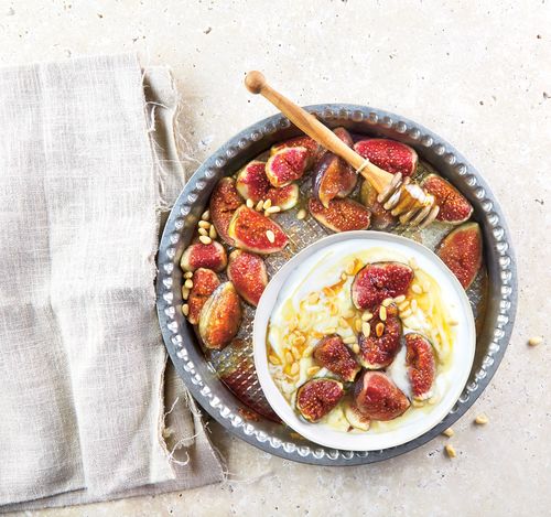 Recette des Figues rôties, yaourt grec au miel