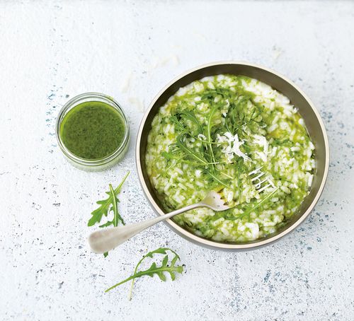 Risotto au pesto de roquette