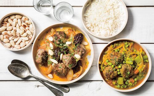 Tagine de kefta aux petits pois