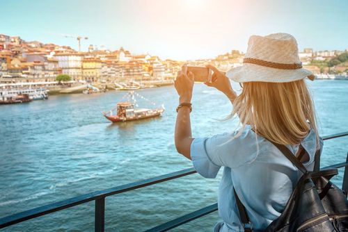 Touriste Smartphone Porto