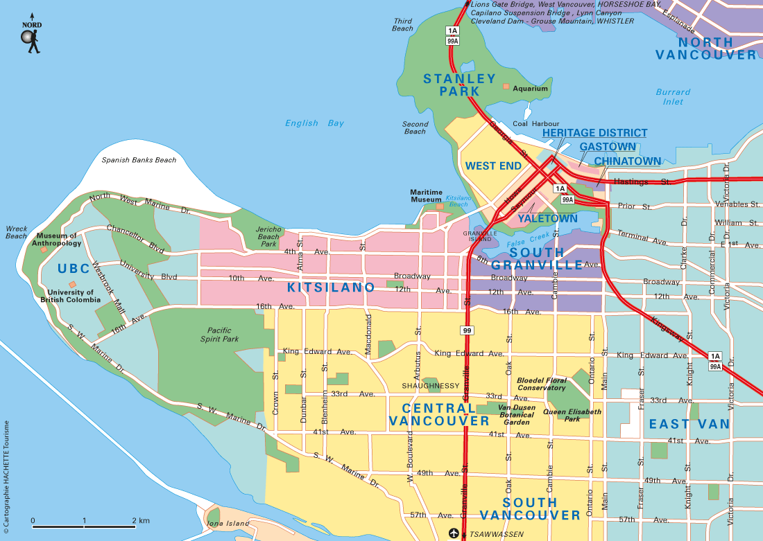 Vancouver Carte générale