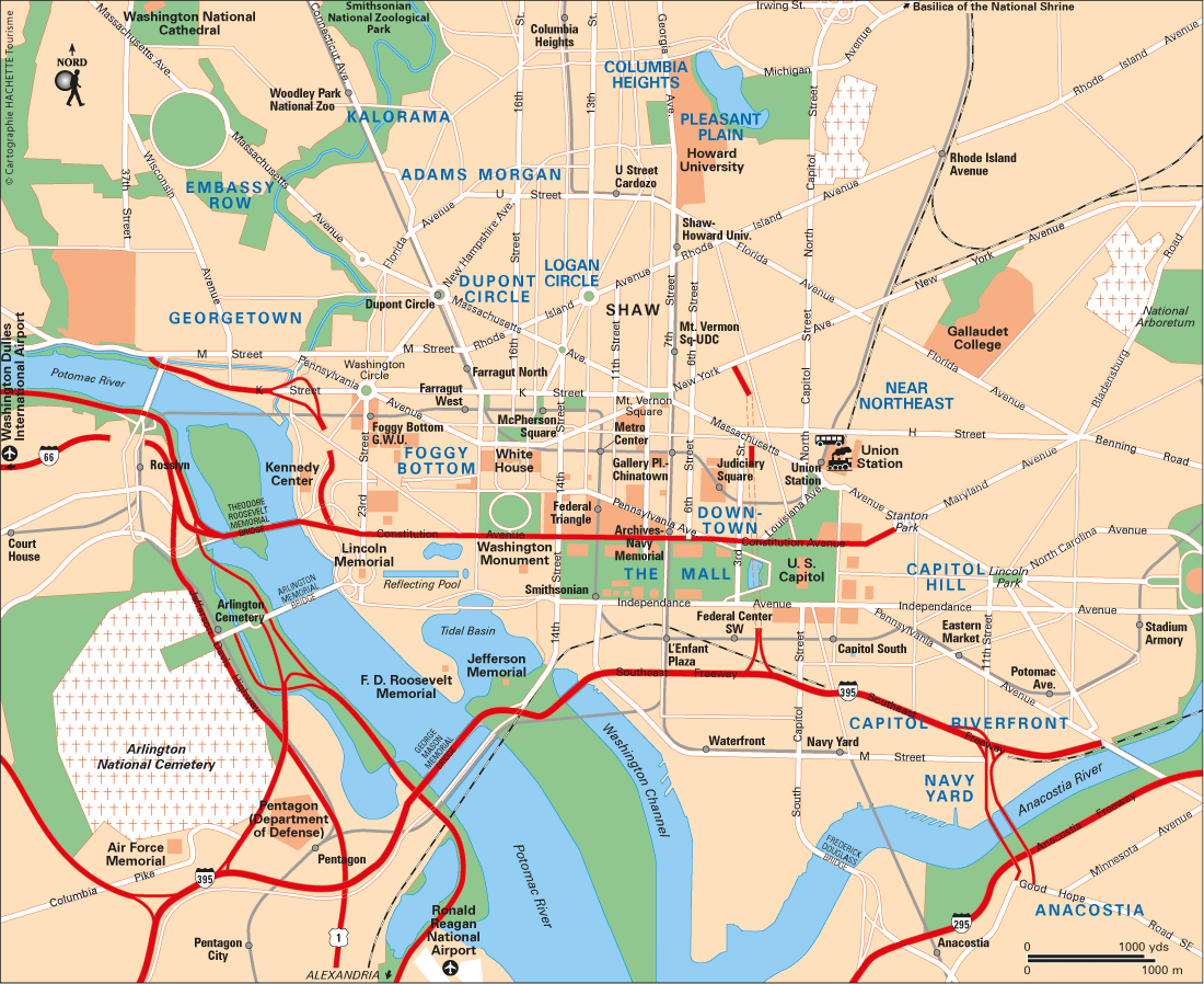 Washington DC Carte générale