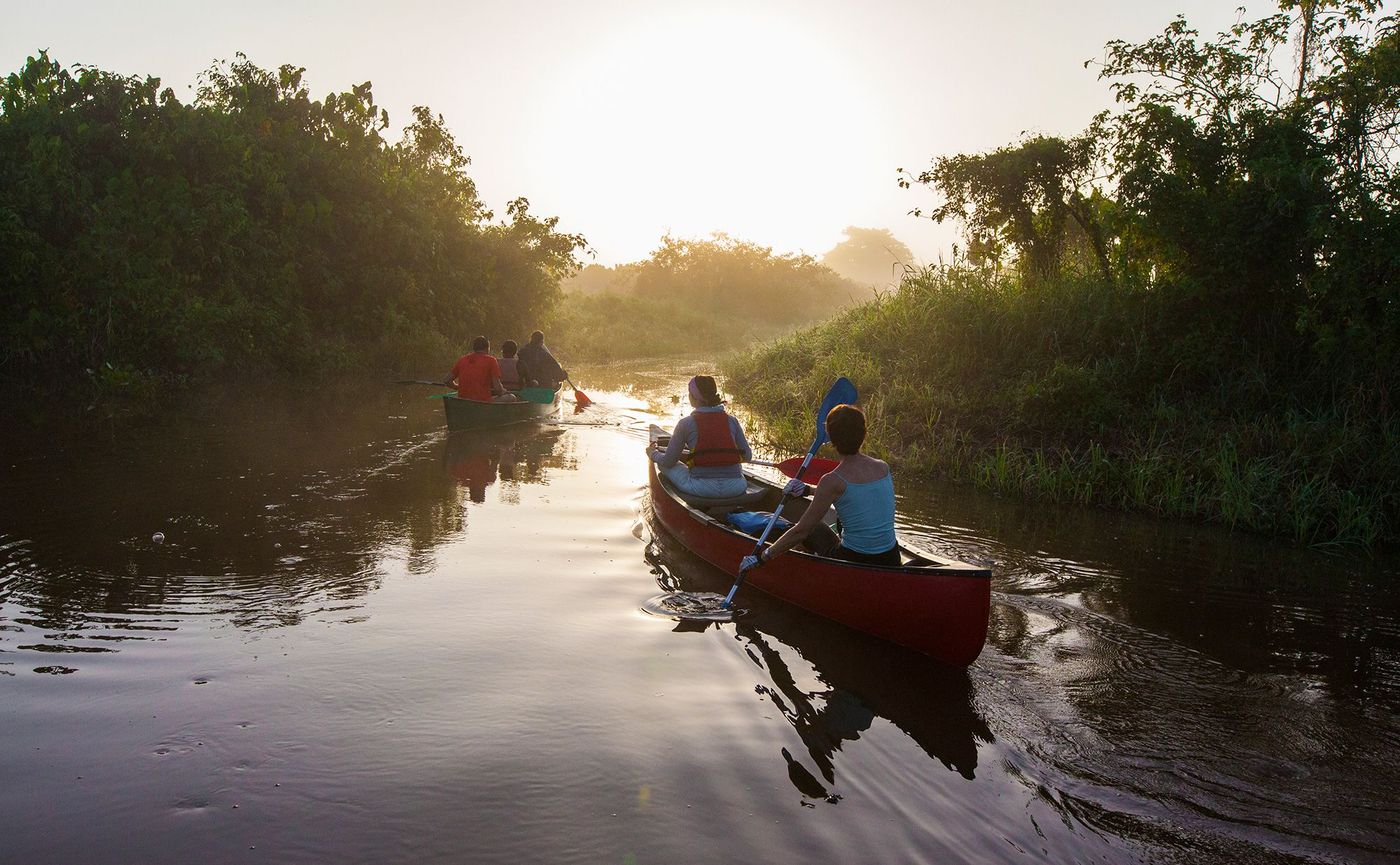 Guyane Canoë dans les Marais de Kaw