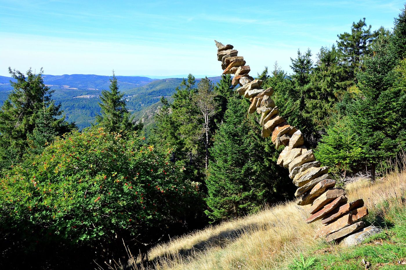Œuvre d'art du sentier des Balcons de l’Aigoual