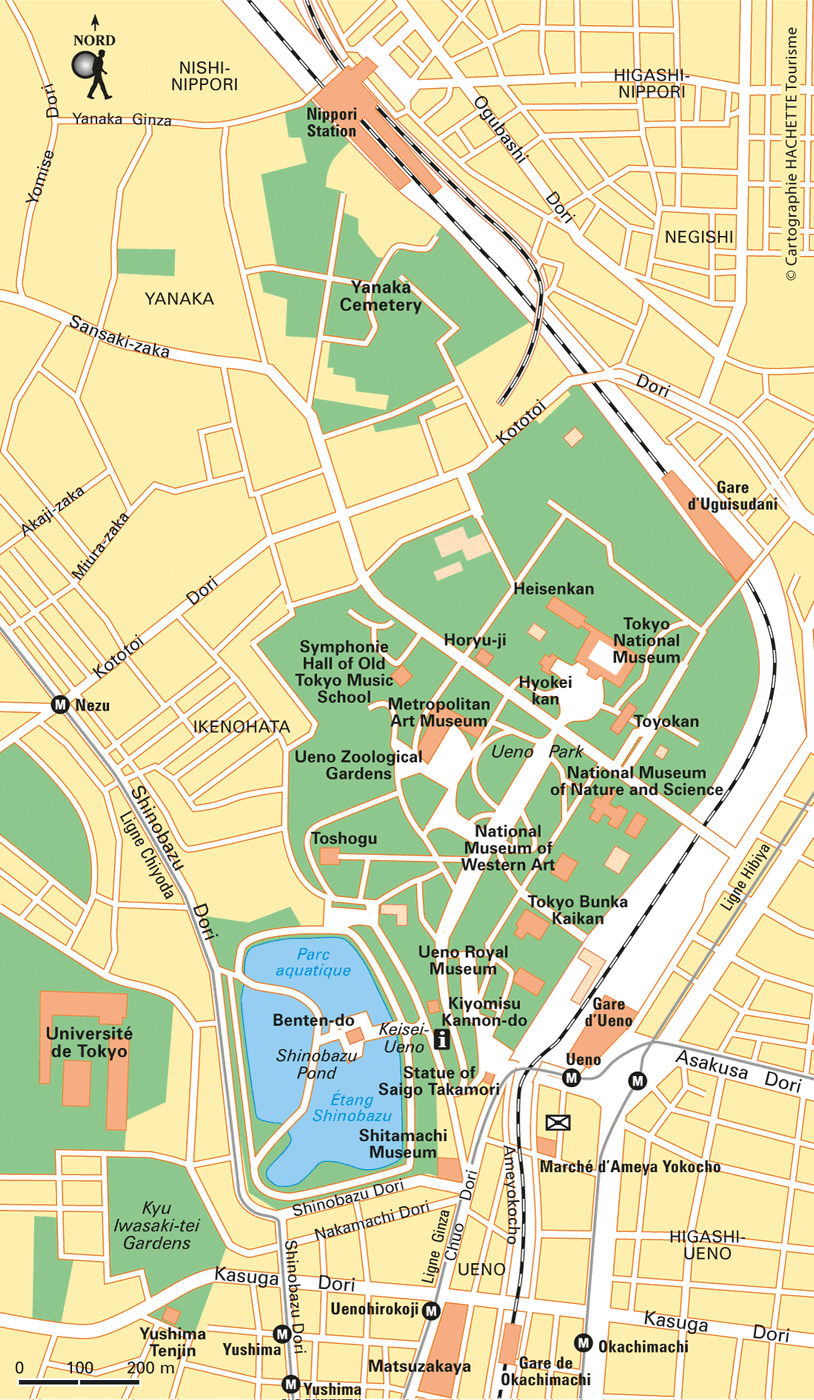Carte Tokyo Ueno - Plan Tokyo Ueno