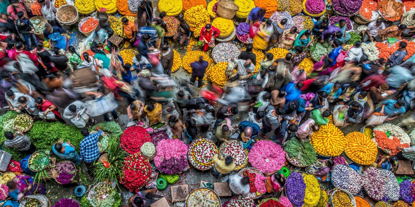 Flower market, Bengaluru, Bangalore, India