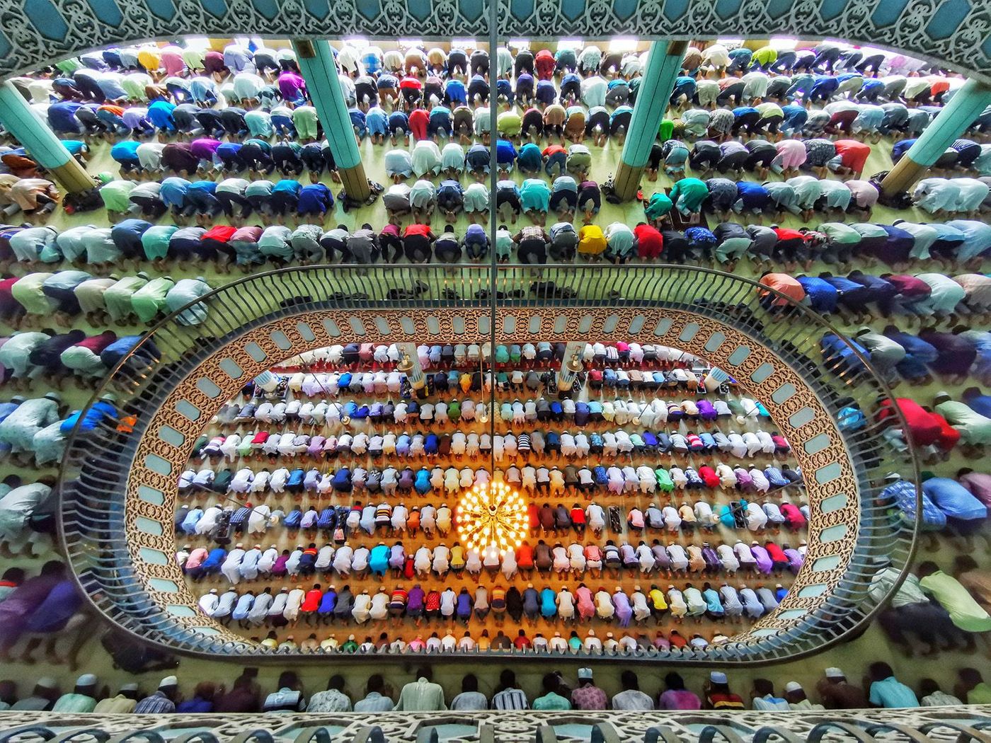 The National Mosque of Bangladesh, known as Baitul Mukarram, Dhaka, Bangladesh