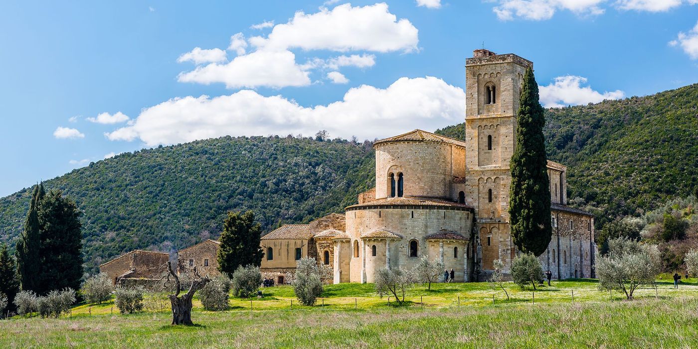 Abbaye de Sant'Antimo dans le Val d'Orcia - Toscane (Italie)