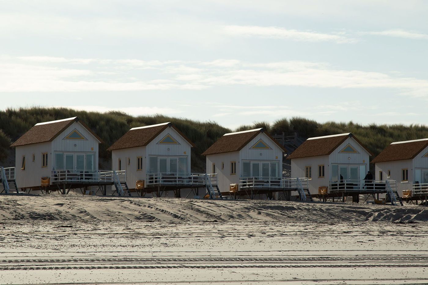 Maisons Tini sur la plage de Domburg en Zélande - Pays-Bas