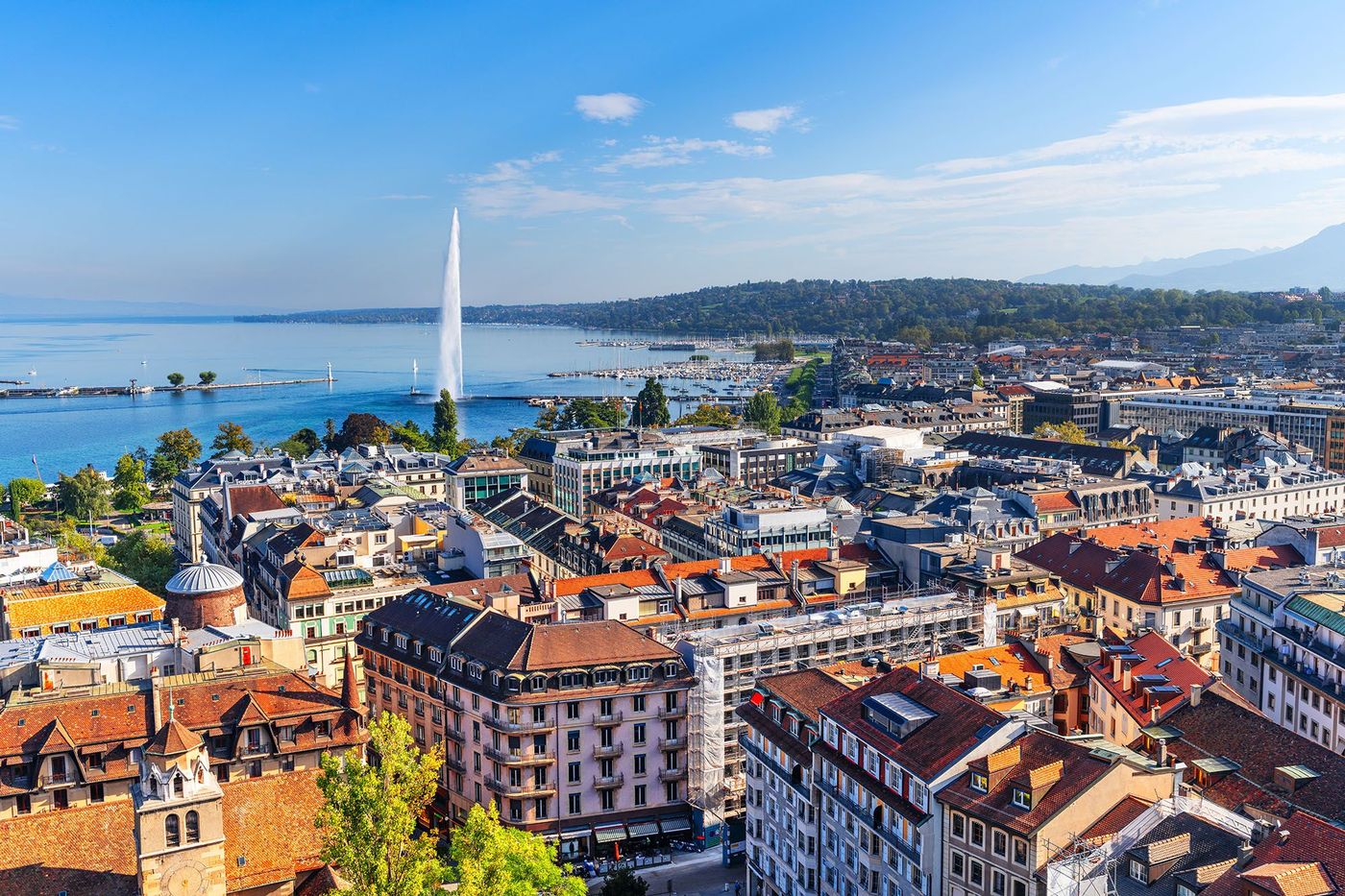 Lac et fontaine de Genève - Suisse 