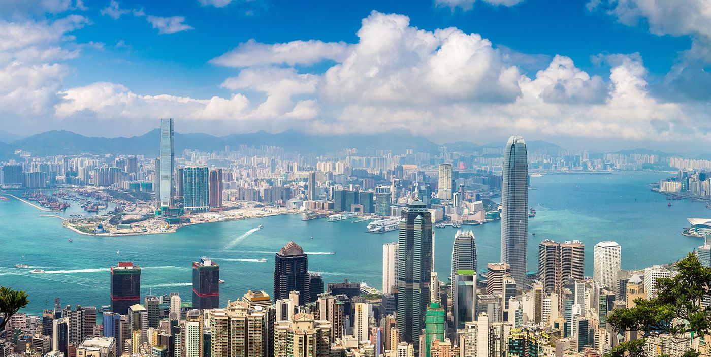 La skyline d'Hong Kong (Chine)