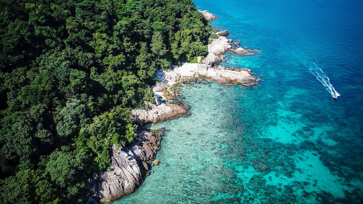Vue aérienne îles Perhentian