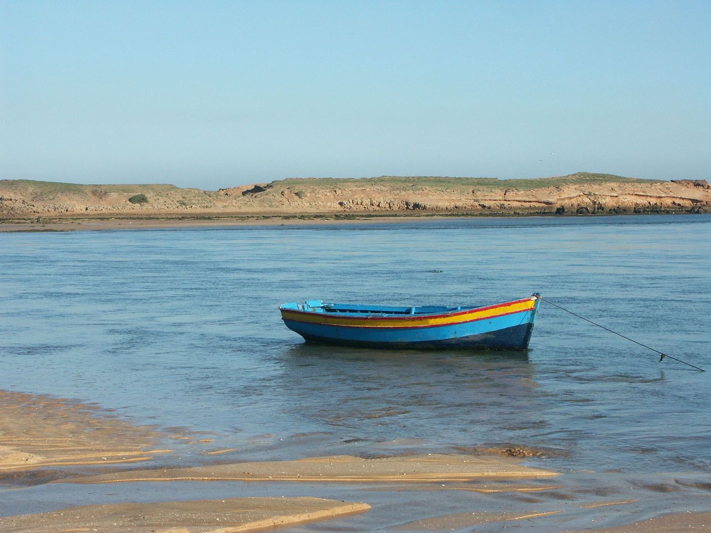 Barque de plaisance dans la lagune de Oualidia - Maroc