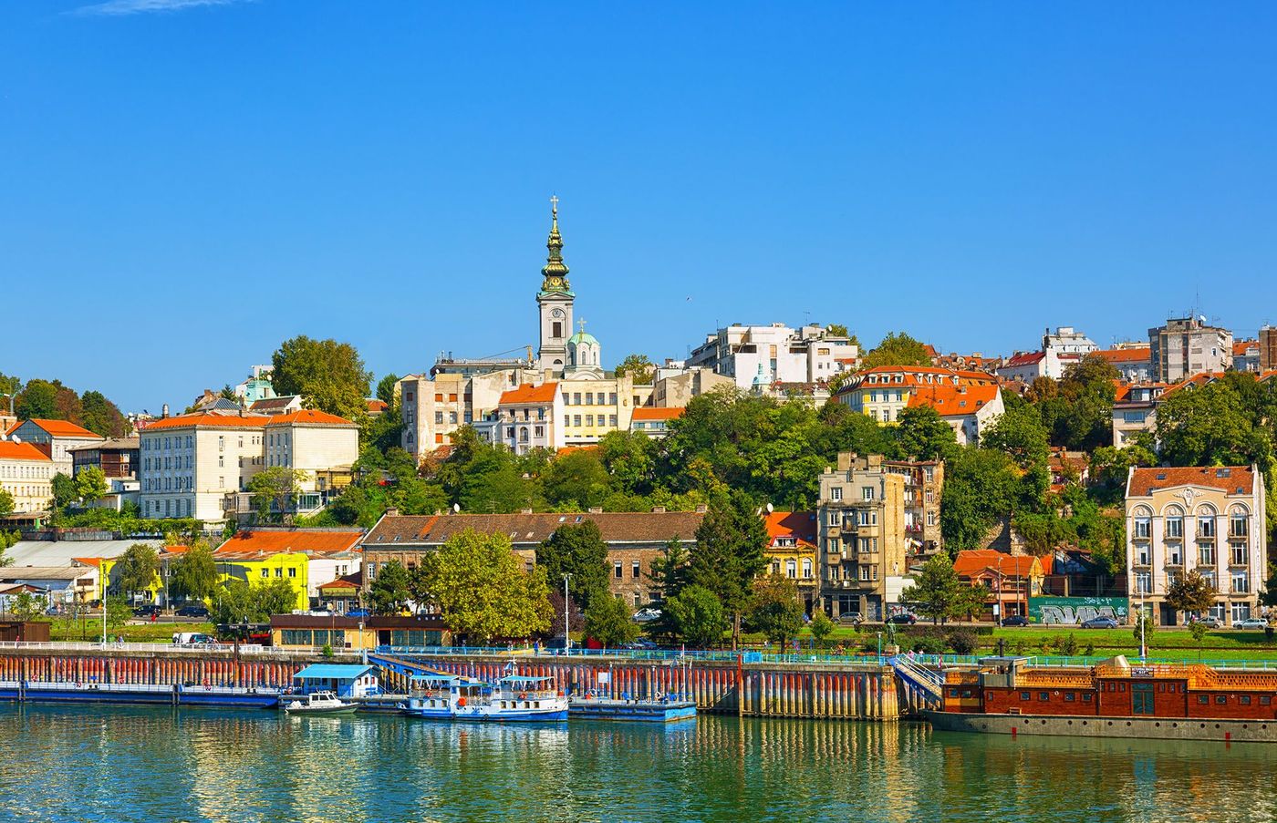 Belgrade depuis la rivière Sava - Serbie