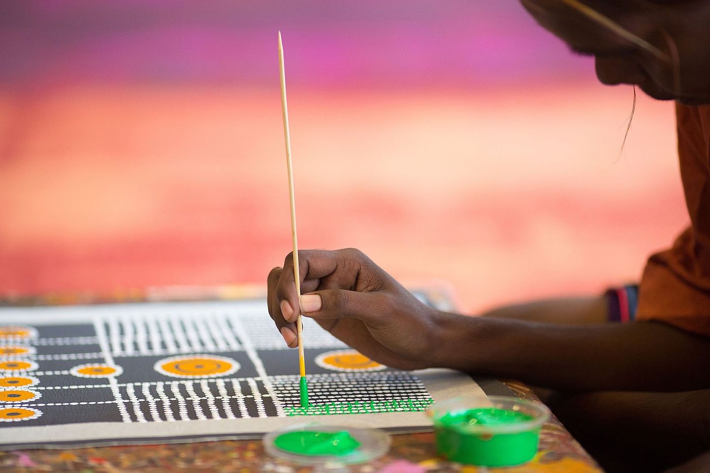 "Dot Painting", Maruku Arts, parc national d'Uluru-Kata Tjuta, Territoire du Nord