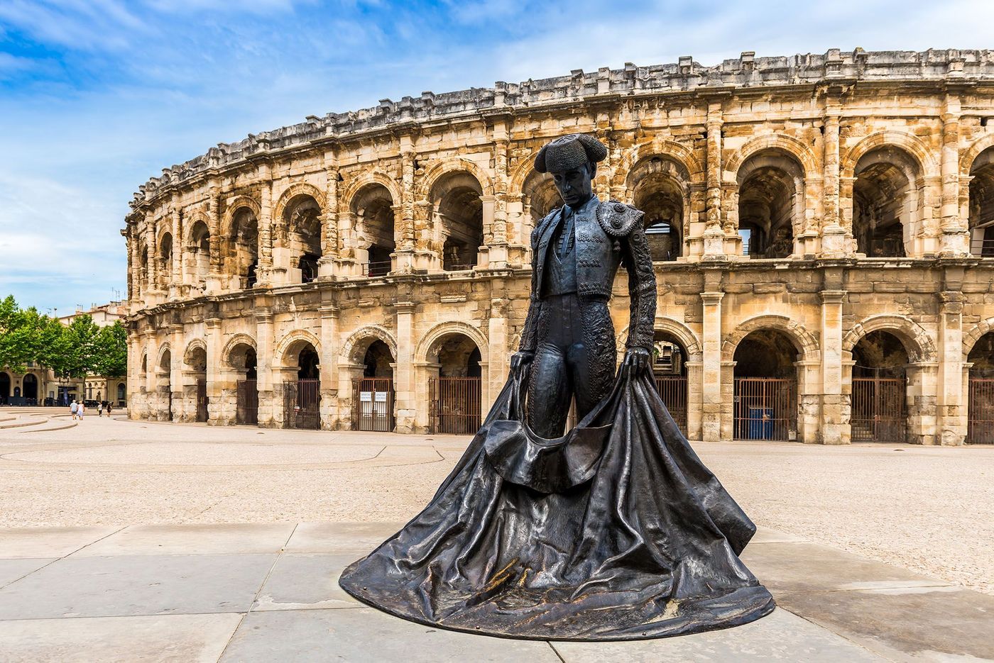Arènes de Nîmes dans le Gard en Languedoc, Occitanie, France