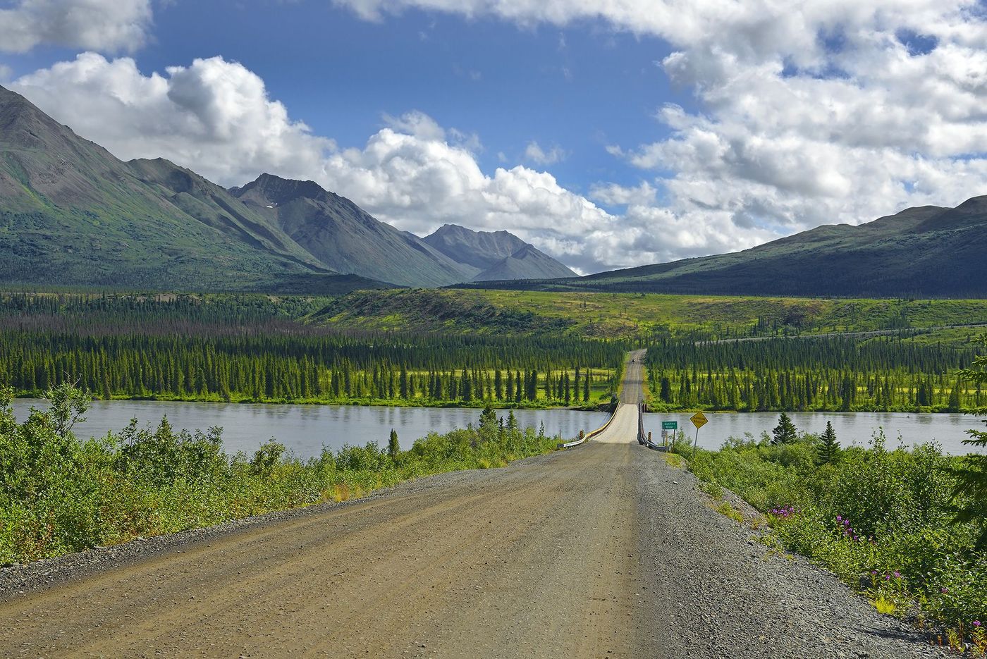 Alaska Denali Highway Traversée de la rivière Susitna