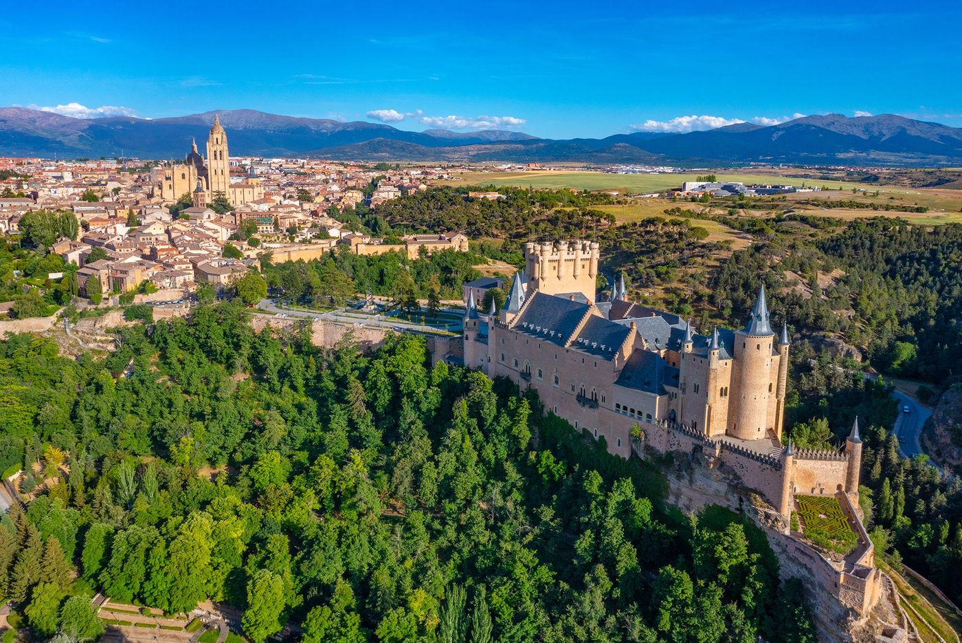 Alcazar et ville de Ségovie
