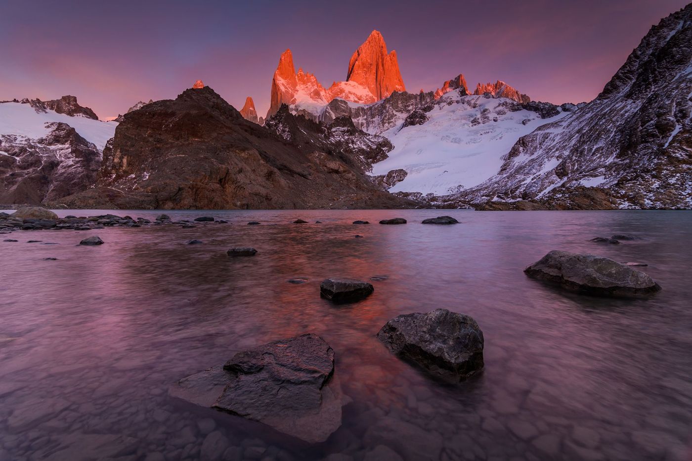 Argentine Fitz Roy Lever de soleil