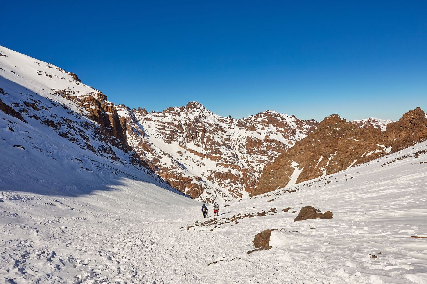 Ascension du Toubkal - tapis de neige