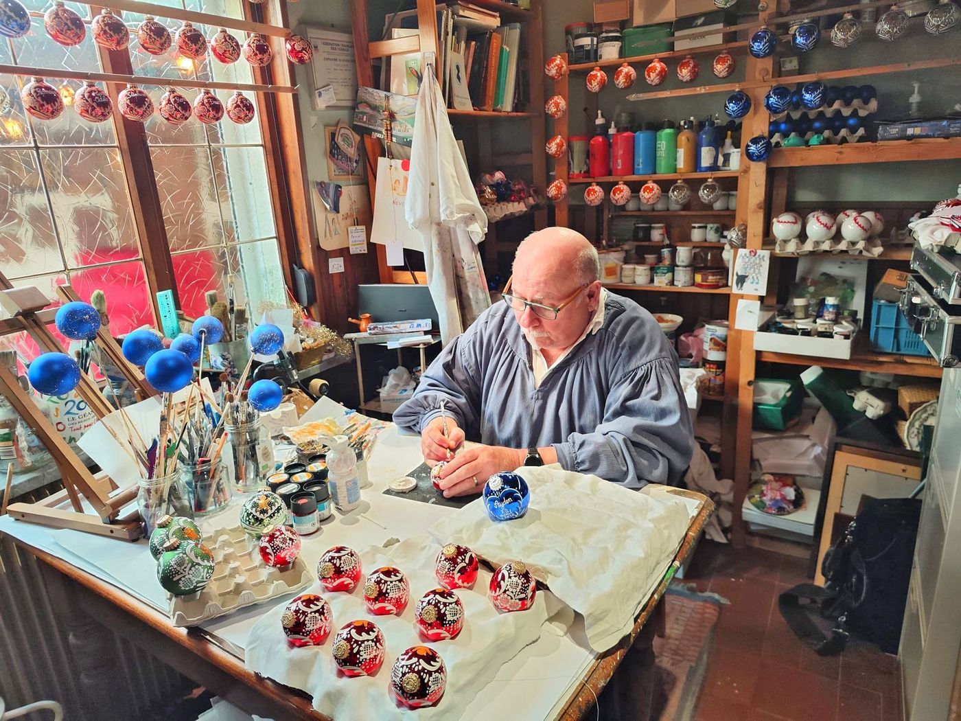Atelier de boules de Noël de Pascal Hausser