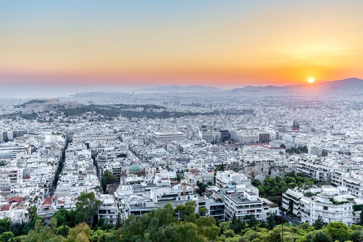 Grèce Athènes vu du Lycabette