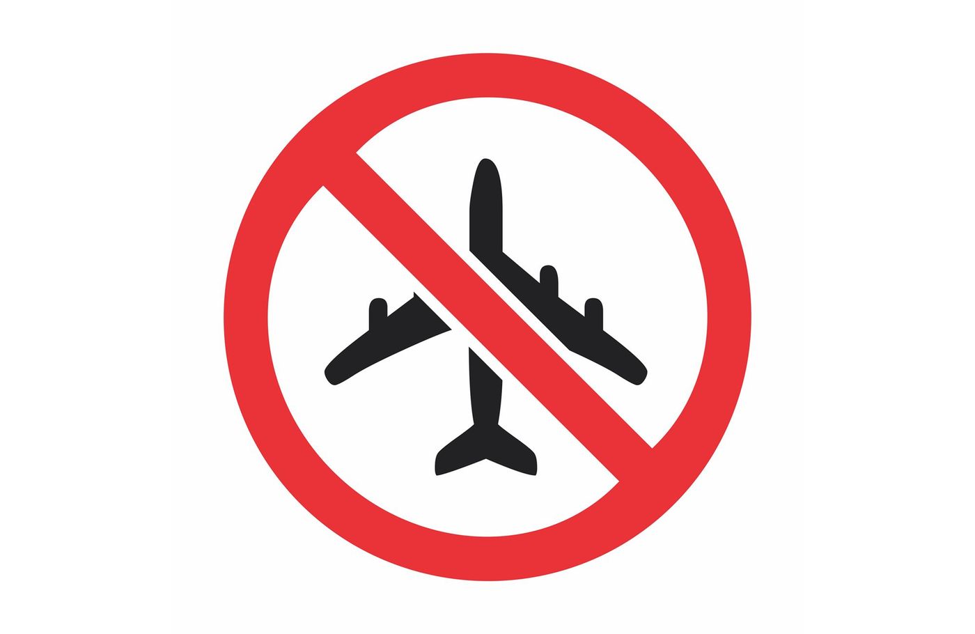 Avion Interdit Panneau