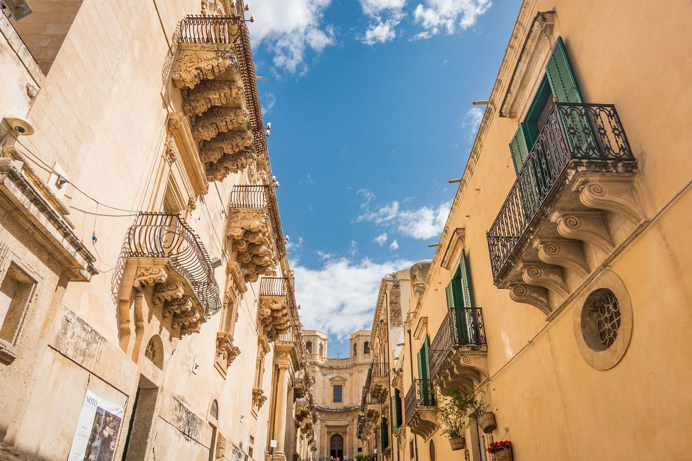 Balcons baroques du Palais Villadorata - Noto