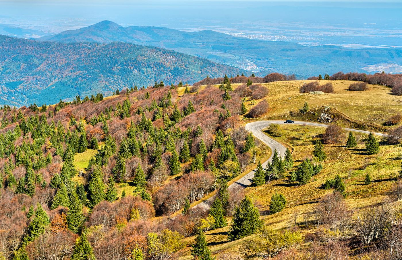 Ballon Alsace Route Campagne