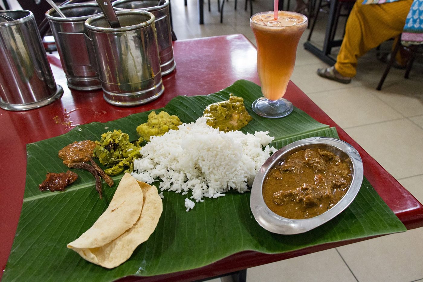 Malaisie Georgetown Banana leaf rice