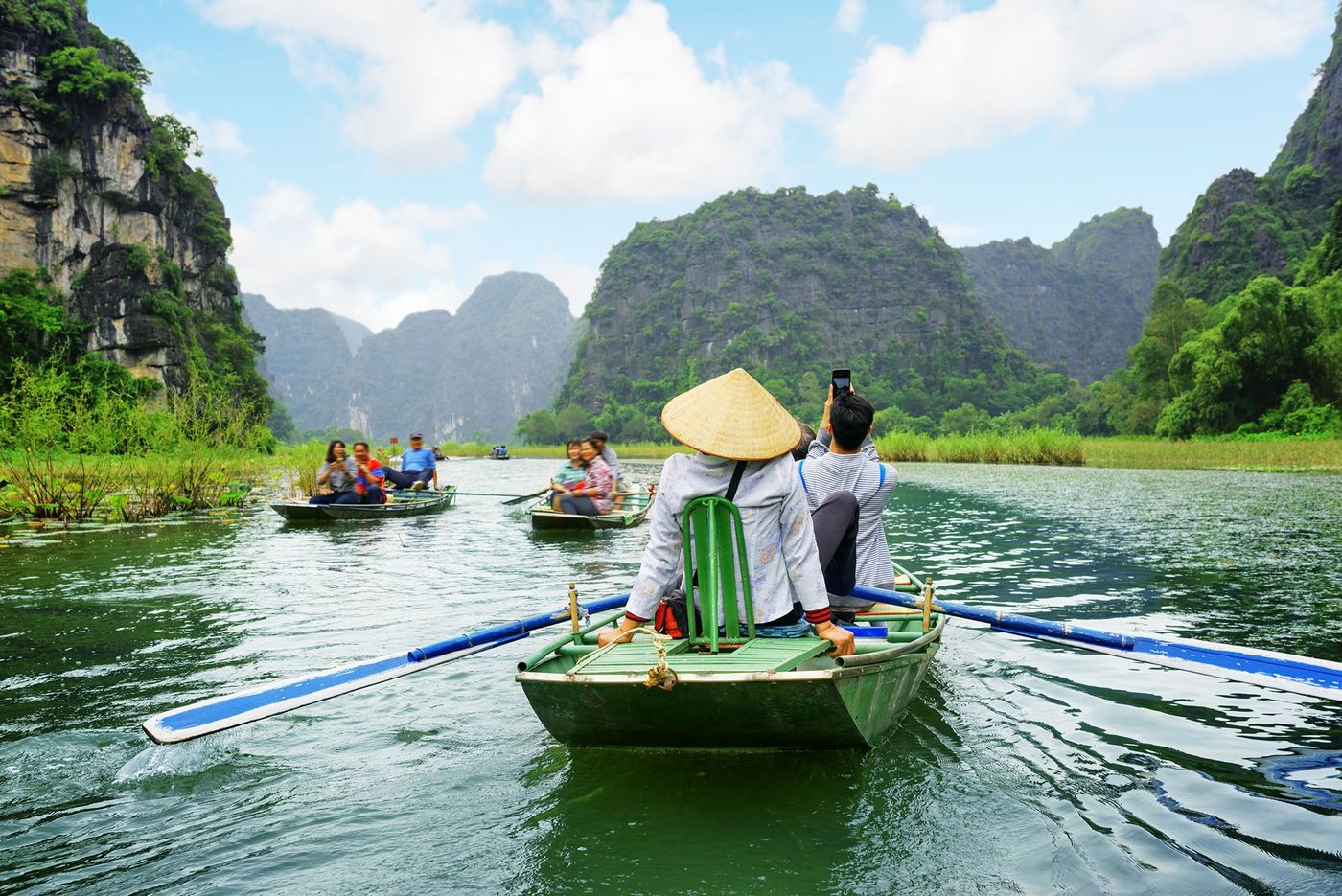 Barques traditionnelles - Tam Cốc