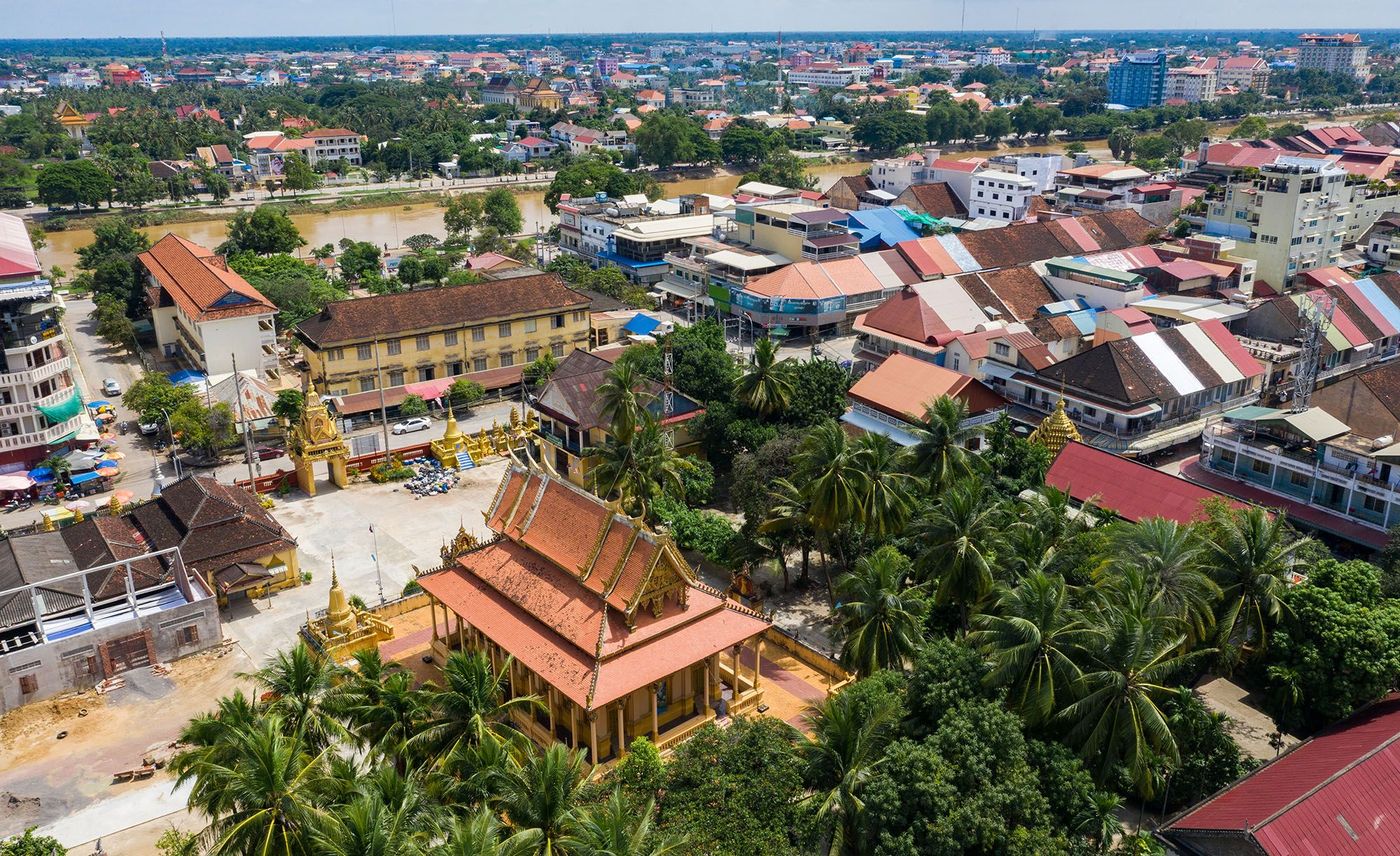 Ville et marché de Battambang - Cambodge