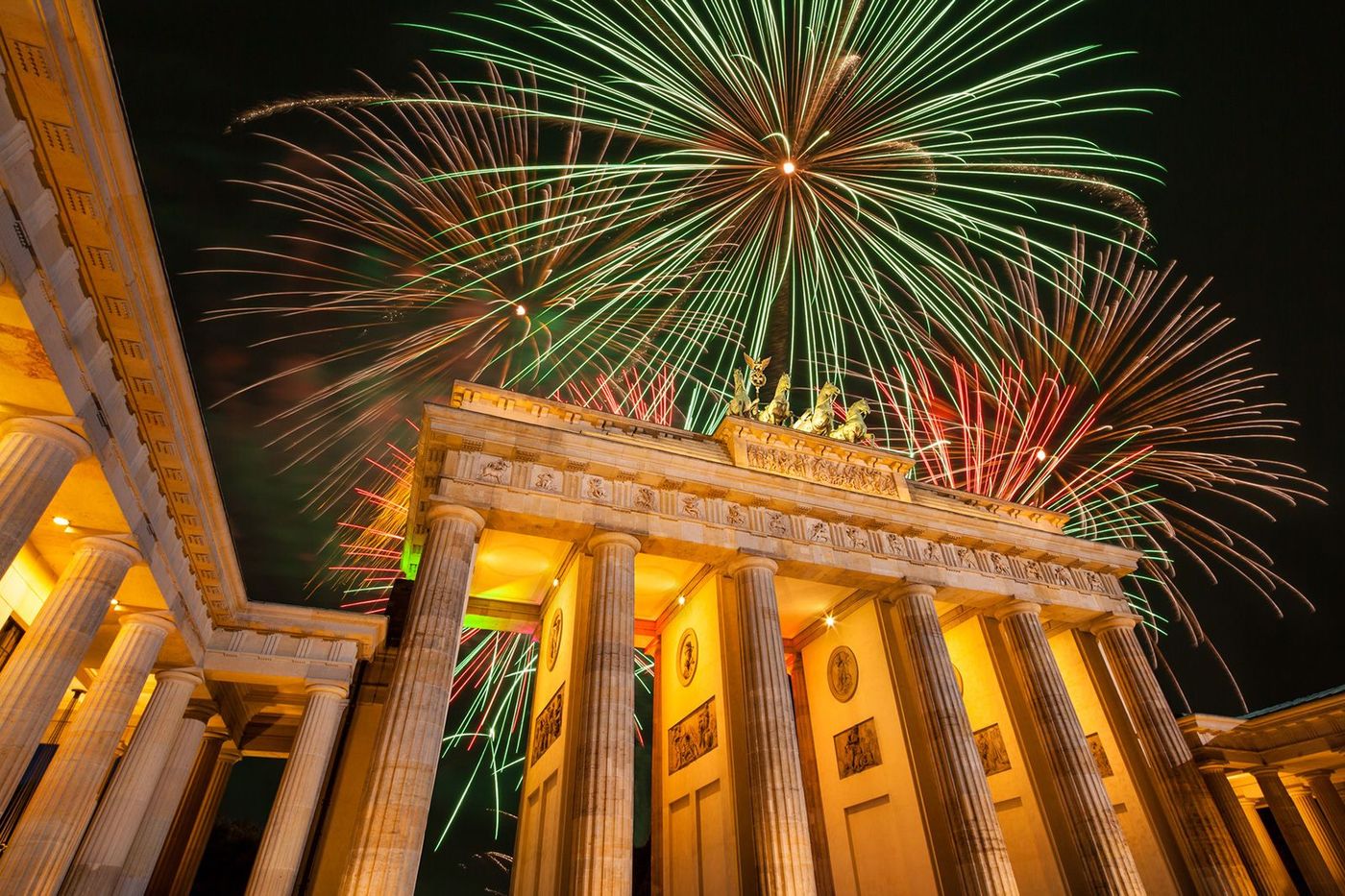 Allemagne Berlin Porte de Brandebourg Réveillon