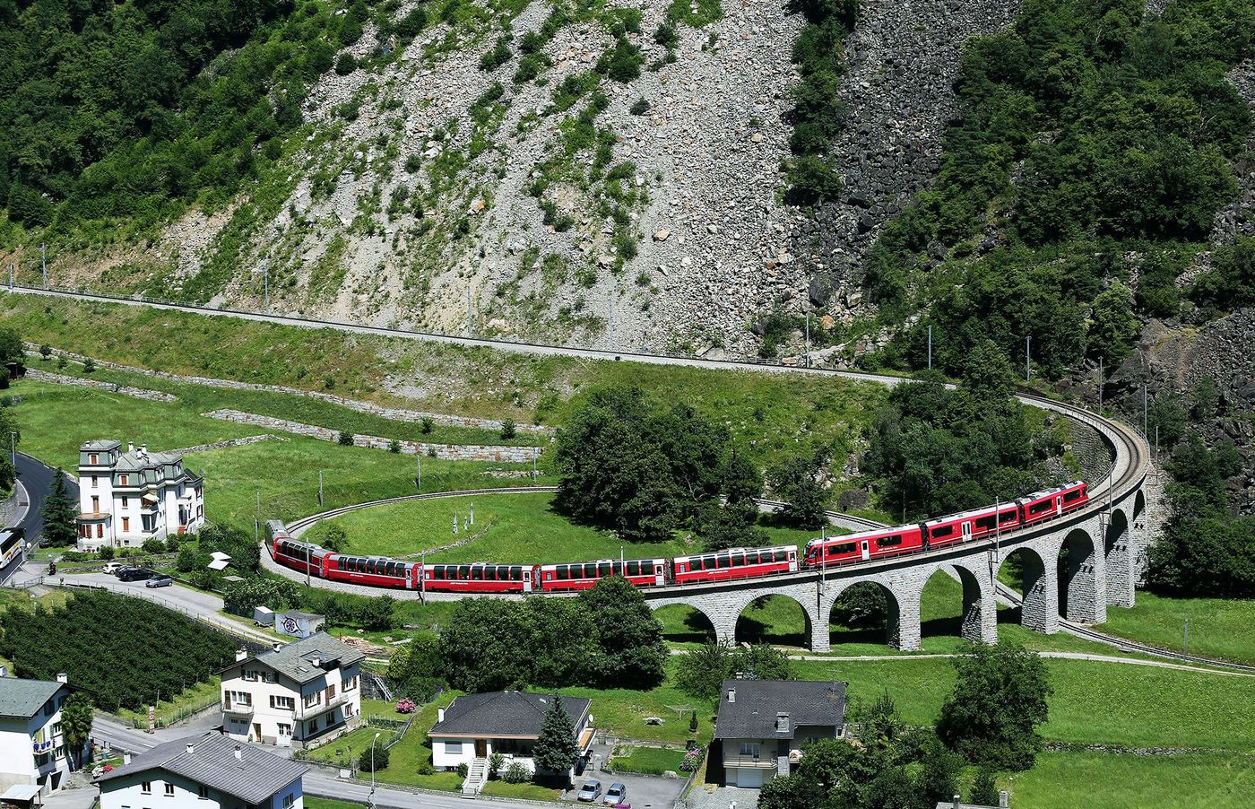 Suisse Bernina Express Viaduc de Brusio