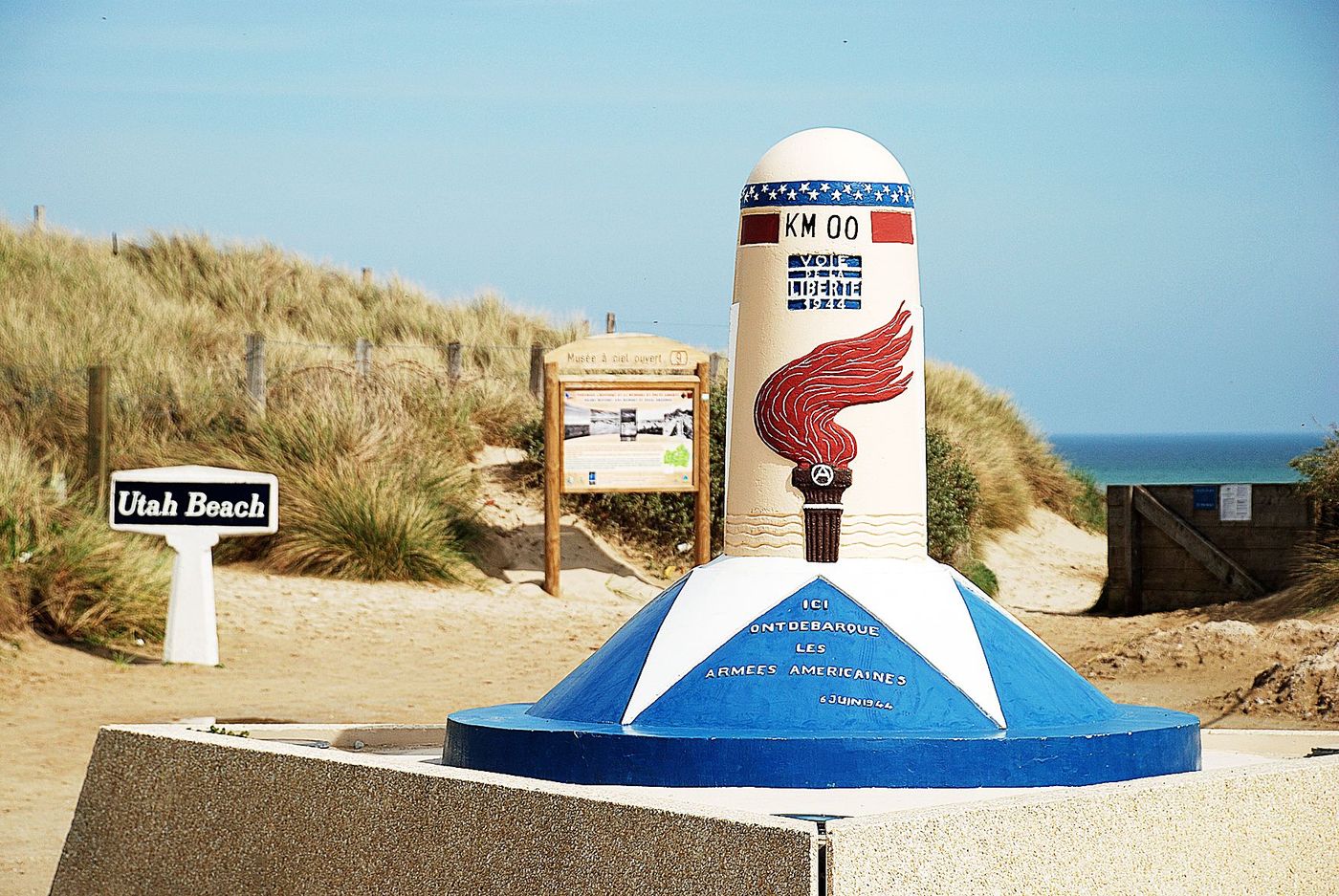Borne Utah Beach Normandie