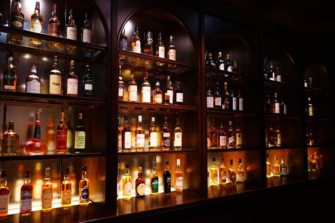 Bouteilles de whisky