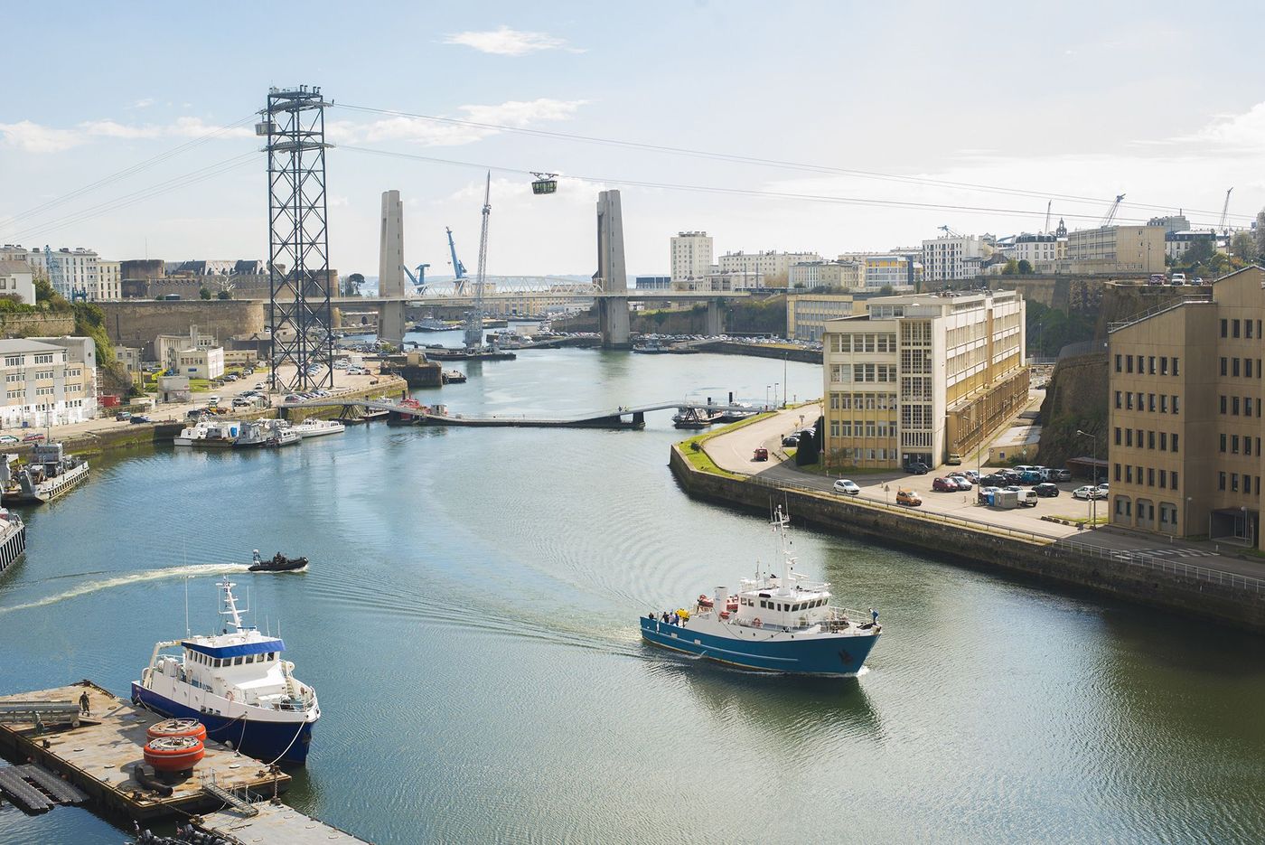Brest Fleuve Penfeld Téléphérique et Pont de Recouvrance