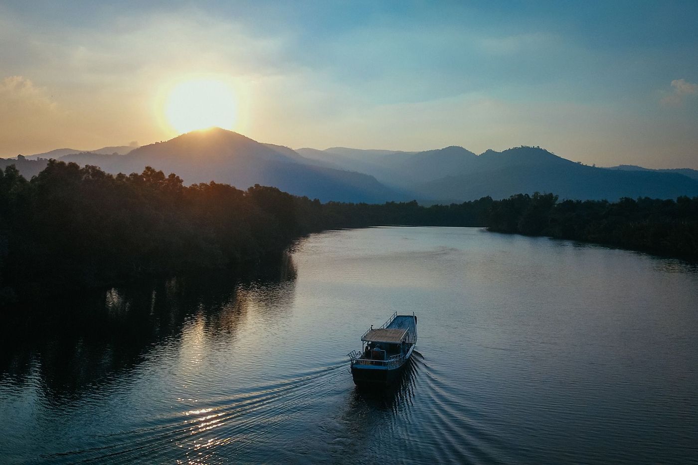 Cambodge Kampot Fleuve